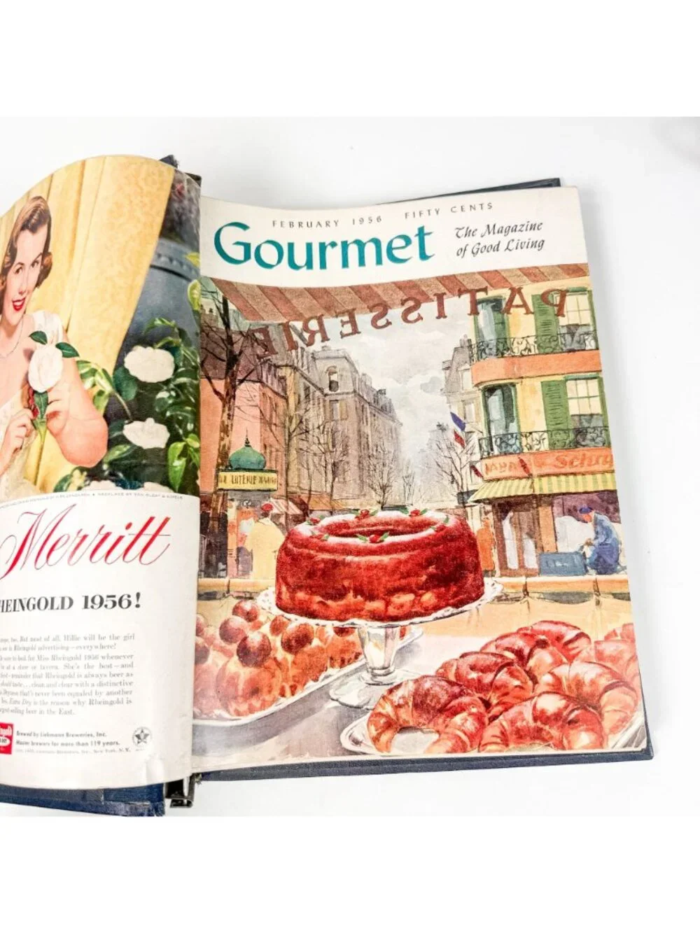 Gourmet The Magazine Of Good Living 8 Issues Jan-Aug 1956 Hardcover Folder